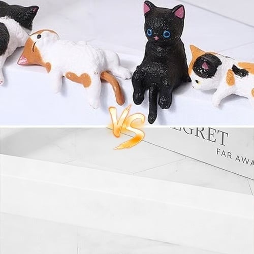 Mini Cat Figurine Set Dashboard & Desktop Decor