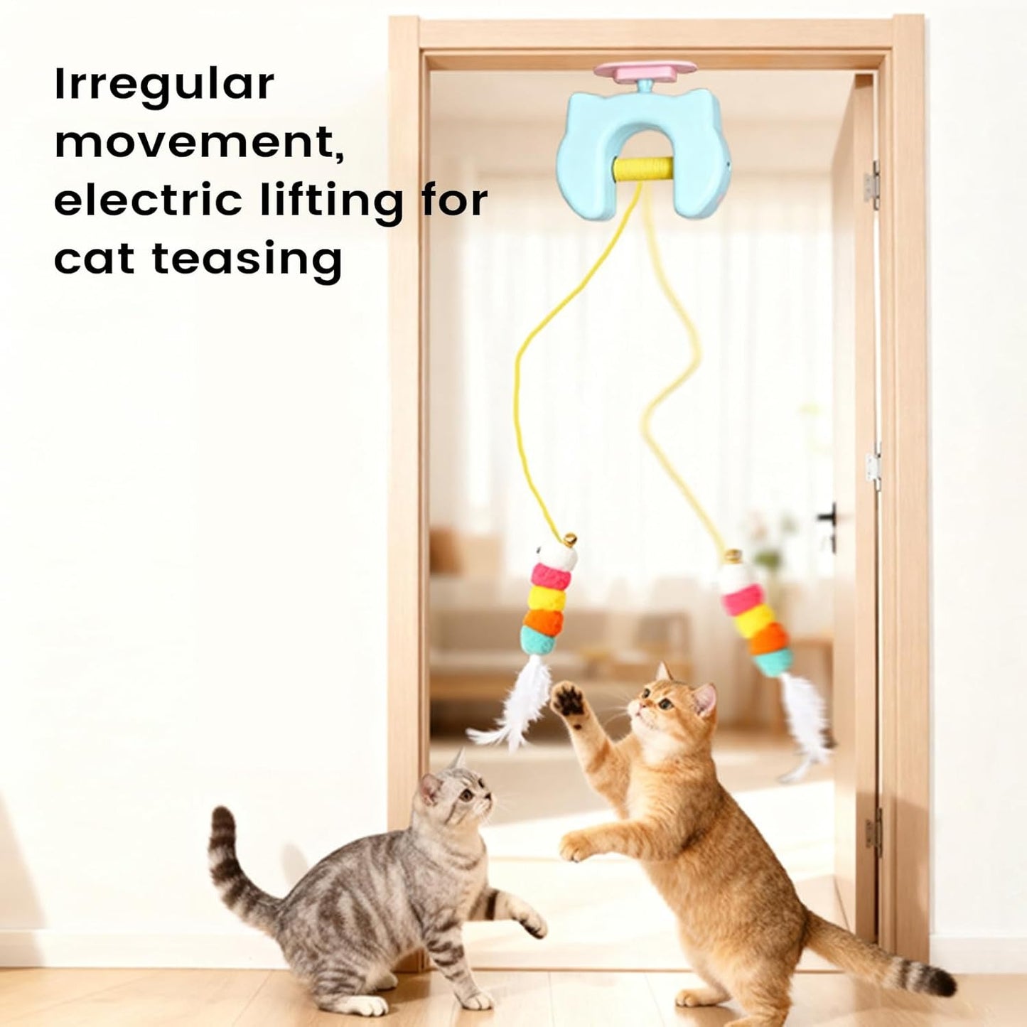 Interactive Pet Toy (Yoyo Ball + Feather) 🐱🎾