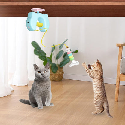 Interactive Pet Toy (Yoyo Ball + Feather) 🐱🎾
