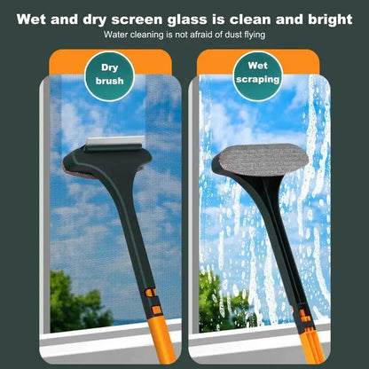 Long Handle Anti-mosquito Screen Brush Window Washing Brush Dust Removal
