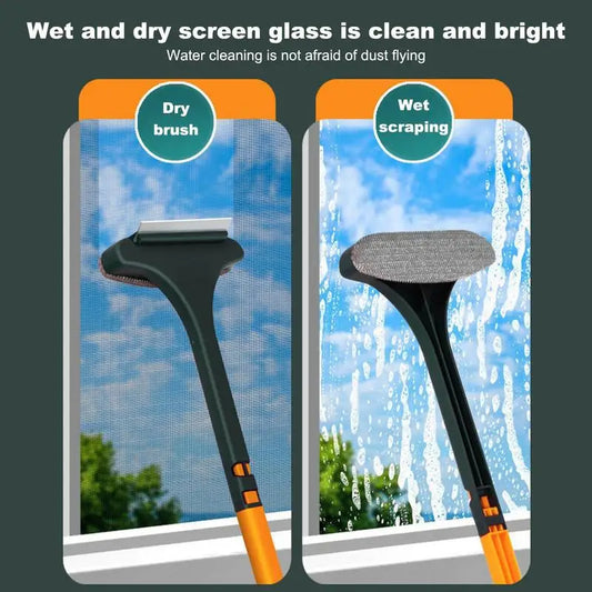 Long Handle Anti-mosquito Screen Brush Window Washing Brush Dust Removal