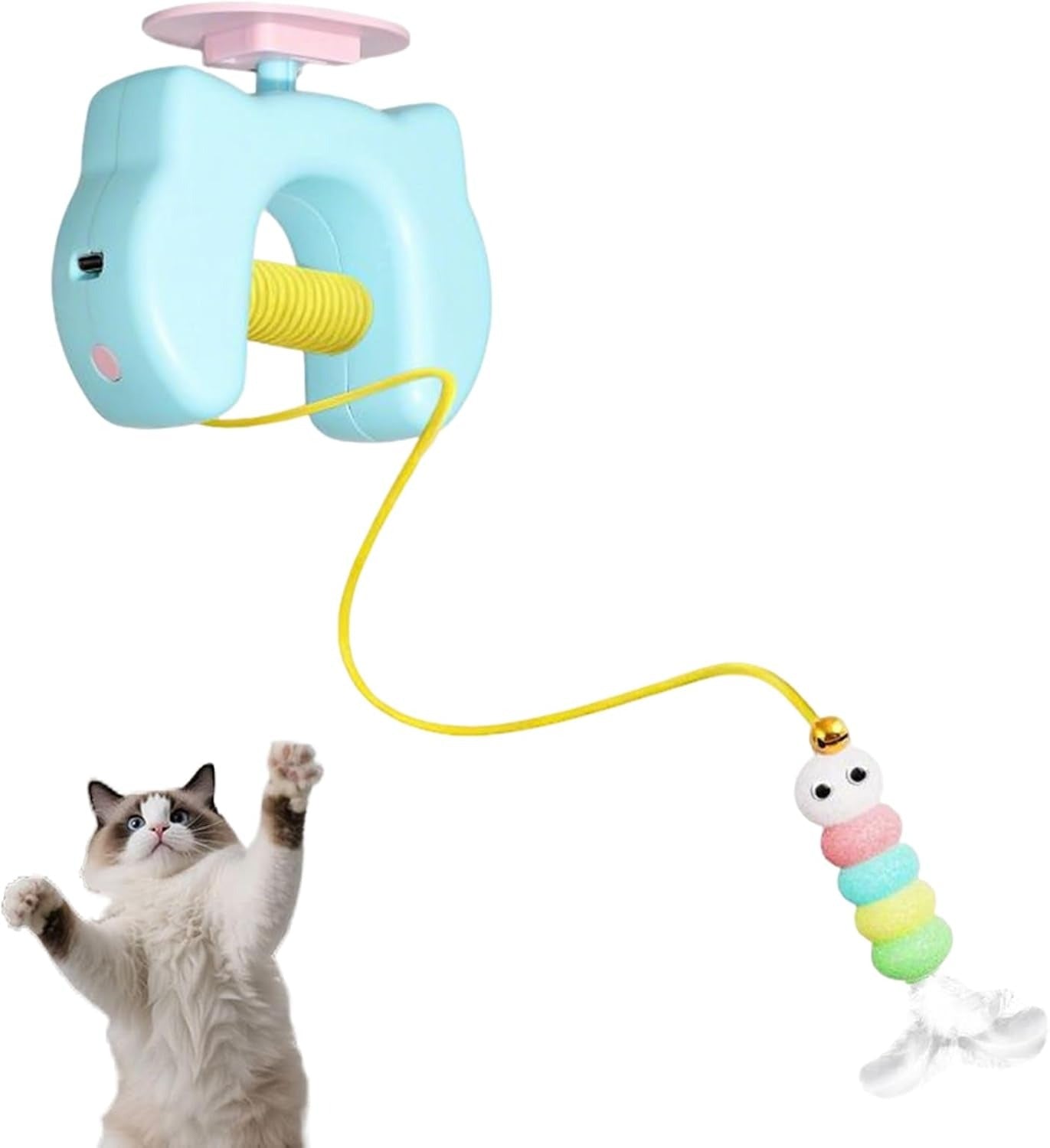 Interactive Pet Toy (Yoyo Ball + Feather) 🐱🎾