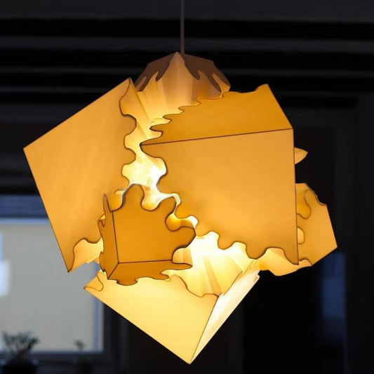 New 3D Rotating Gear Cube Lamp