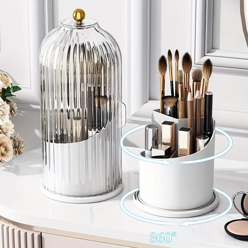 Plastic 360° Rotating Makeup Brush Holder