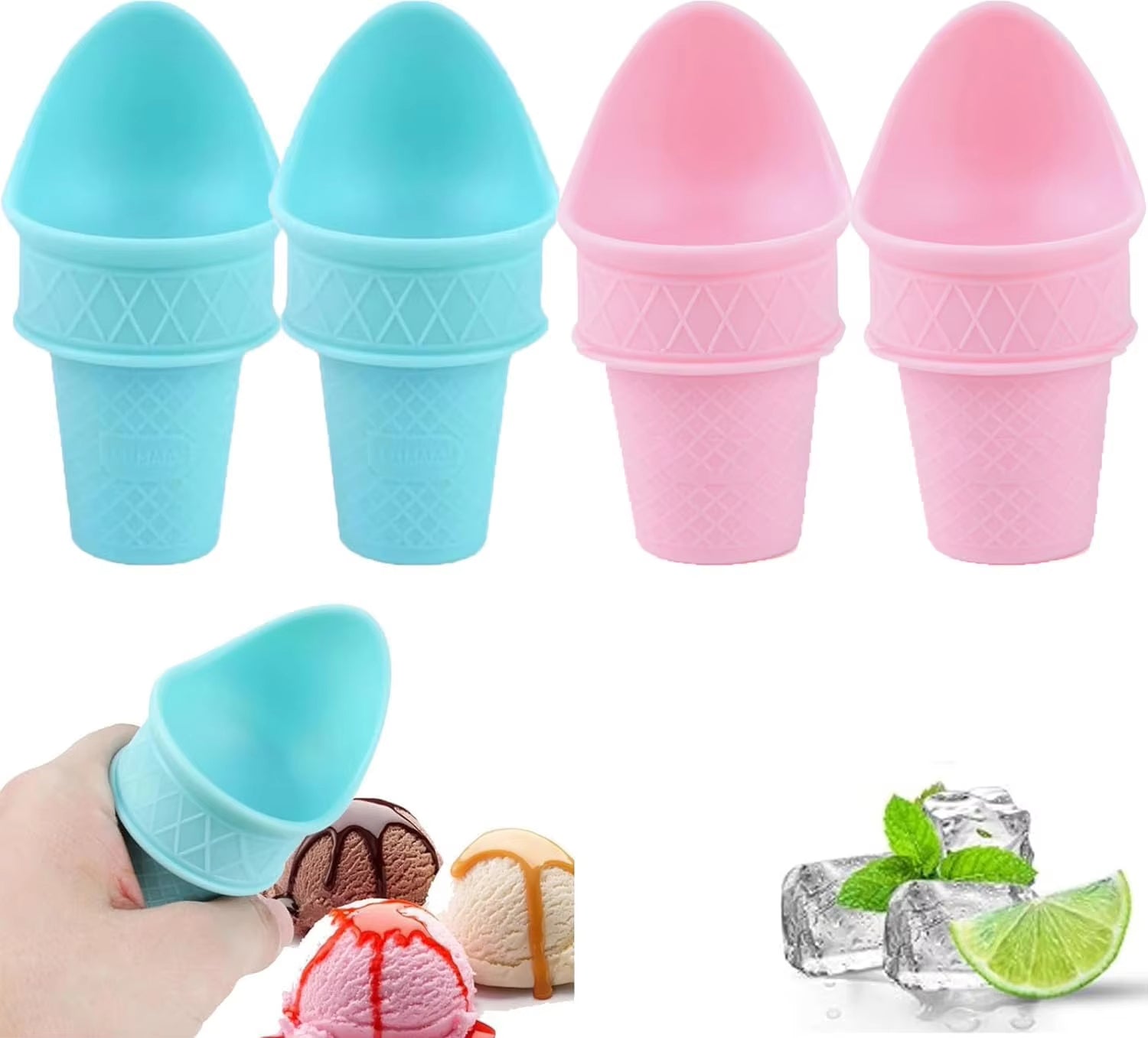 4Pcs Ice Cream Cup Ice Cream Cone
