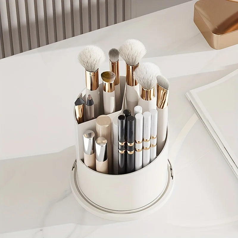 Plastic 360° Rotating Makeup Brush Holder