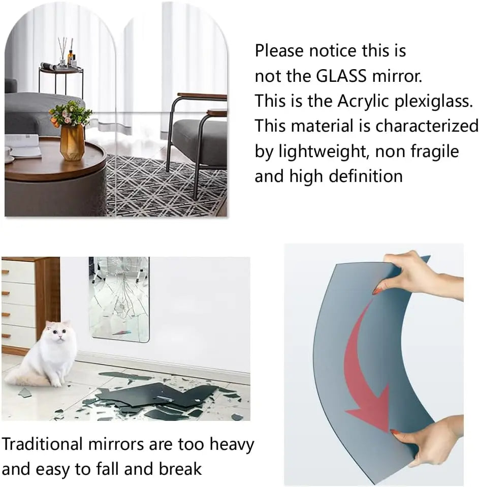 Self Adhesive Full Body Wall Mirror