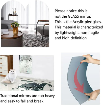 Self Adhesive Full Body Wall Mirror