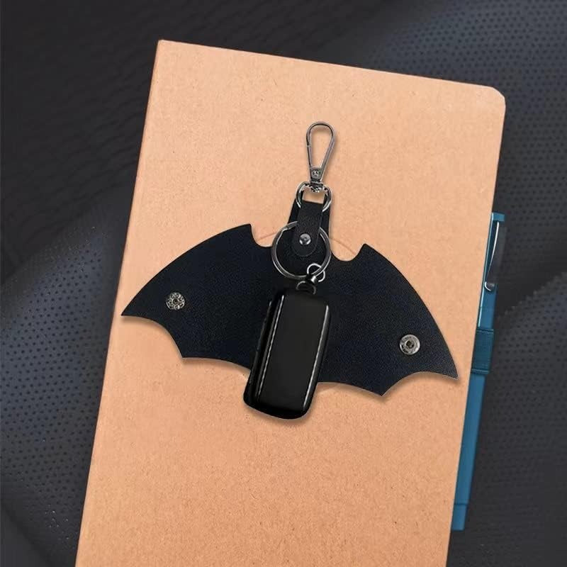 Batman Leather Keychain 🦇🔑