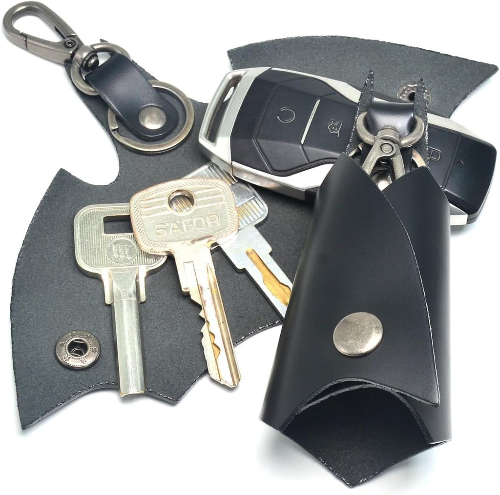 Batman Leather Keychain 🦇🔑
