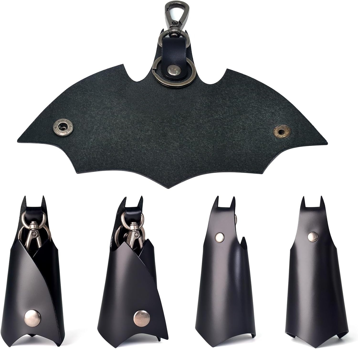 Batman Leather Keychain 🦇🔑