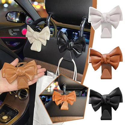 Car Seat Back Hook Bowknot Storage Hook 2pc