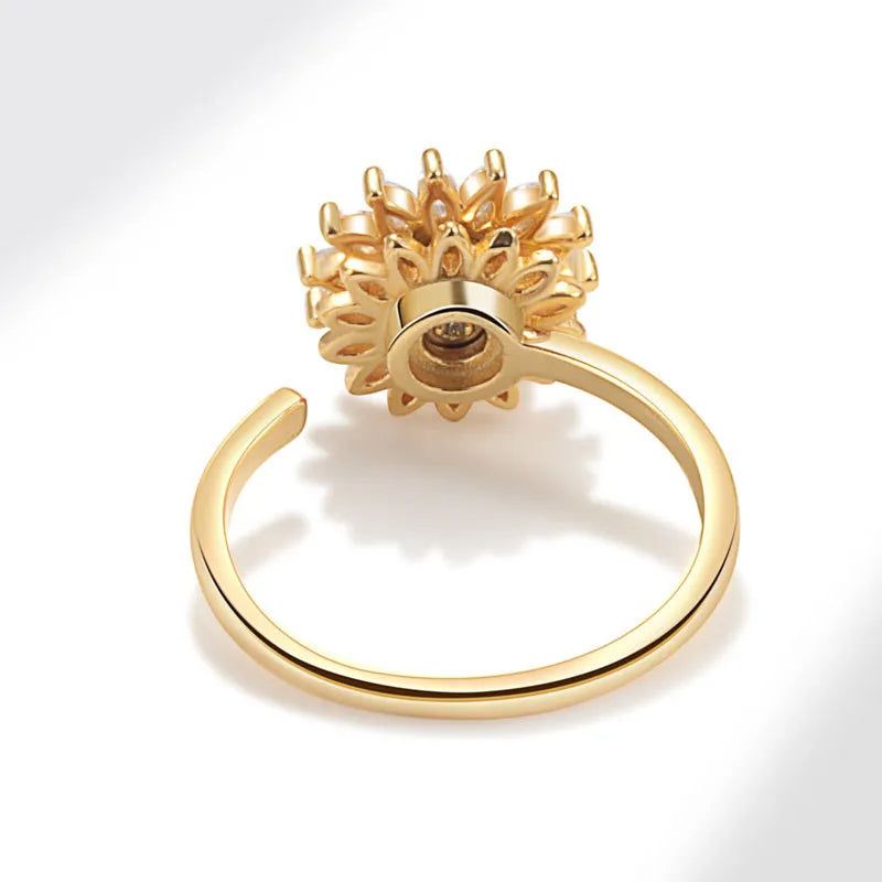 360° Rotatable Sunflower Opening Ring