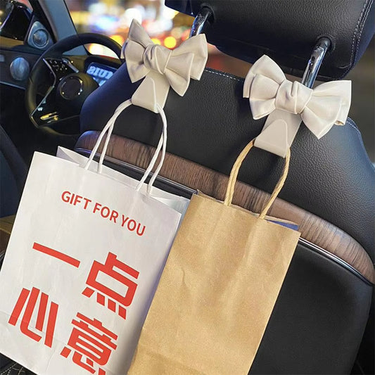 Car Seat Back Hook Bowknot Storage Hook 2pc