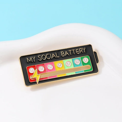 My Social Battery Sliding Badge ⚡😄
