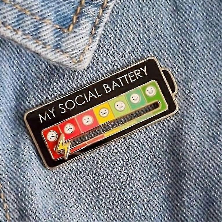 My Social Battery Sliding Badge ⚡😄