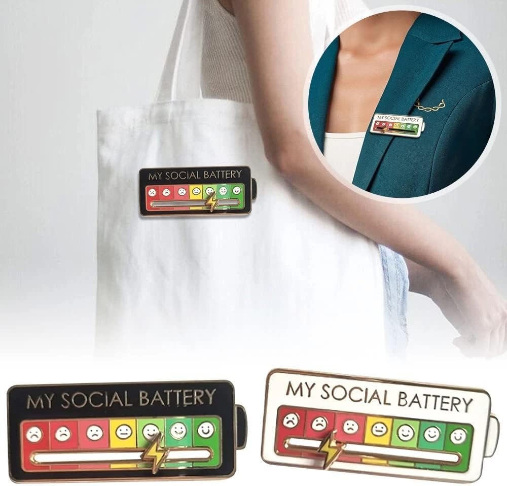 My Social Battery Sliding Badge ⚡😄