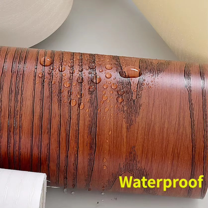 Waterproof Wood Vinyl Wallpaper Self Adhesive wallpapers