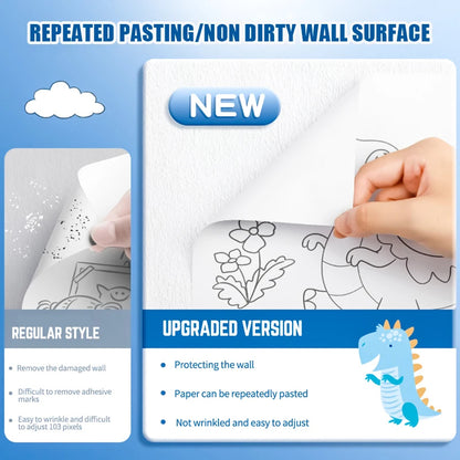 Imported Children's Coloring Drawing Roll Sticker