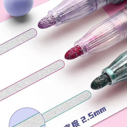 Dual-Line Glittering Marker - Set of 12 markers