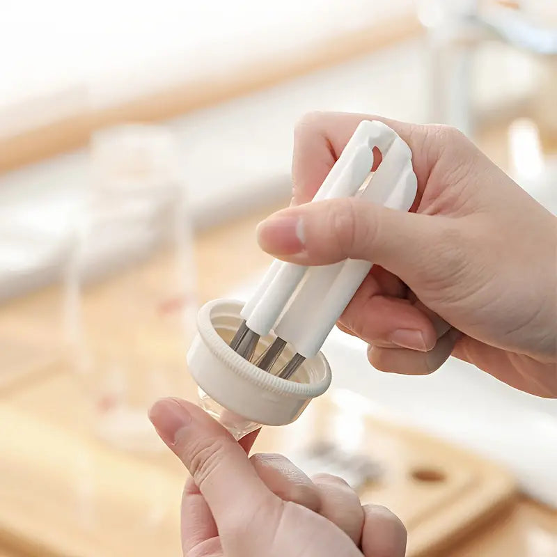 (PACK OF 2) Versatile Cleaning Brush for Keyboards, Cup Lids & More