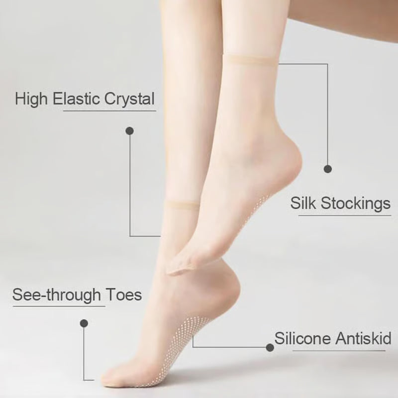 🧦Invisible slip-resistant crystal silk socks
