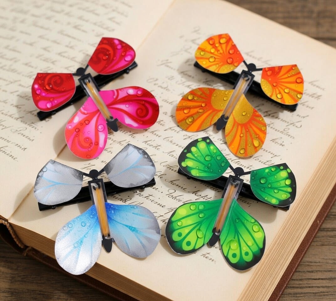 🦋 Flying Butterfly Toy – Wind-Up Fluttering Butterfly for Kids