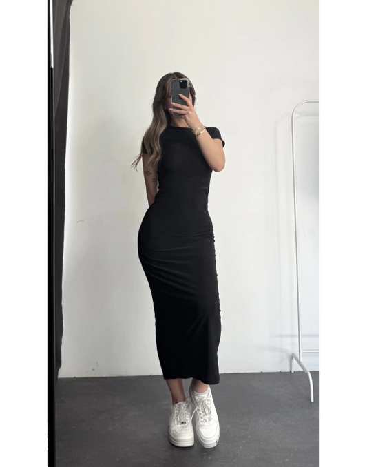 Mathew Midi Dress - Black