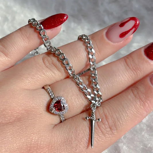Heart & Sword Ring