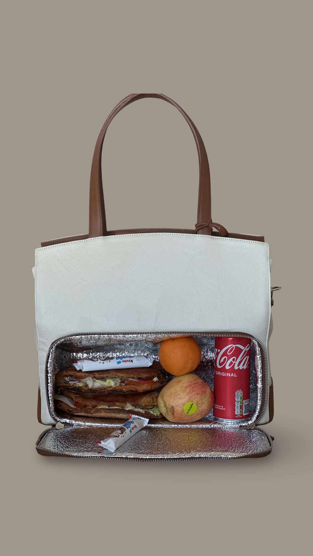 Tote Bag with Insulated Lunch Compartment