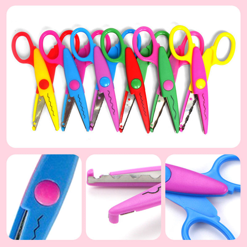 Kids Safety Art Scissors Set for Crafts & Scrapbooking