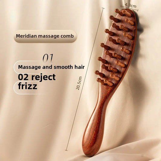 Meridian Wooden Scalp Therapy Massage Comb
