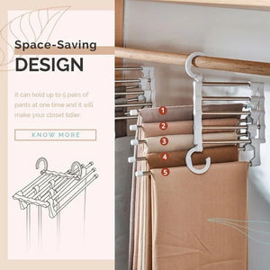 5 in 1 Pant Rack Hanger for Clothes