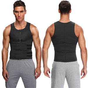 Vest Body Shaper with Zipper Back Support Adjustable Belts